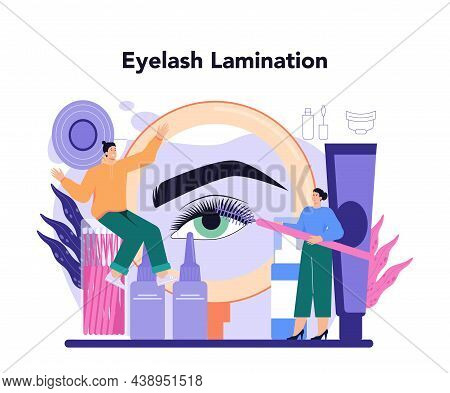 Lashmaker Concept. Eyelash Extension, Eyelashes Volume Correction