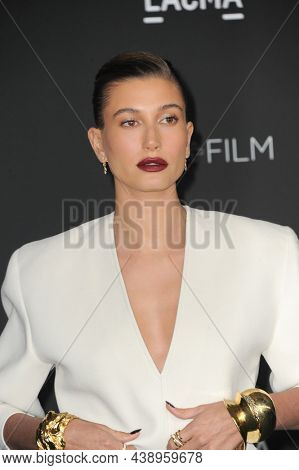 Hailey Bieber at the 10th Annual LACMA ART+FILM GALA Presented By Gucci held at the LACMA in Los Angeles, USA on November 6, 2021.