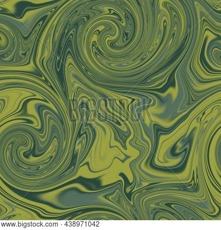 Seamless Twirly Swirly Abstract Liquid Marble Surface Pattern Design For Print
