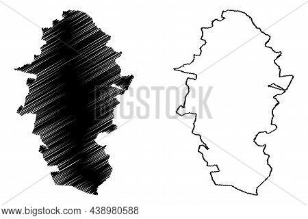 Sri Muktsar Sahib District (punjab State, Republic Of India) Map Vector Illustration, Scribble Sketc