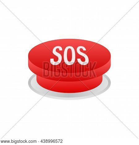 Sos Emergency Call. 911 Calling. A Cry For Help. Vector Stock Illustration.
