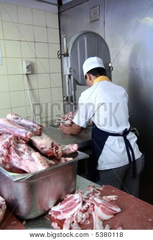 mutfak kasap çalışan şef