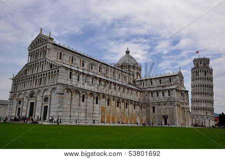 Leaning tower of Pisa and Cathedral Square