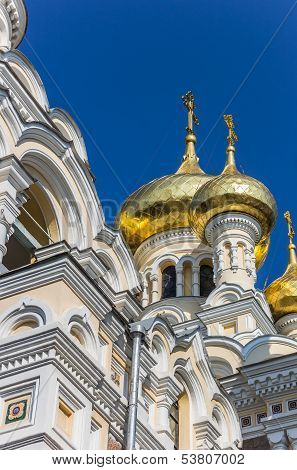 Detail Of The Aleksandr Nevsky Cathedral In Yalta