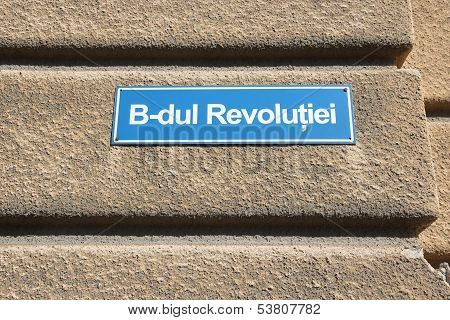 Street Sign In Arad
