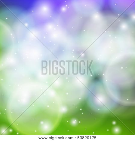 Abstract bokeh background in green