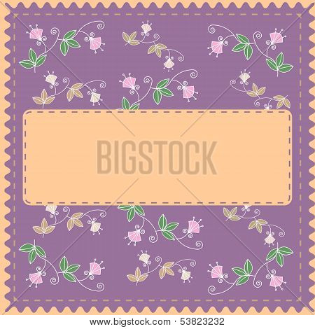 Gentle background with floral ornament