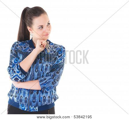 Young Attractive Woman With The Key