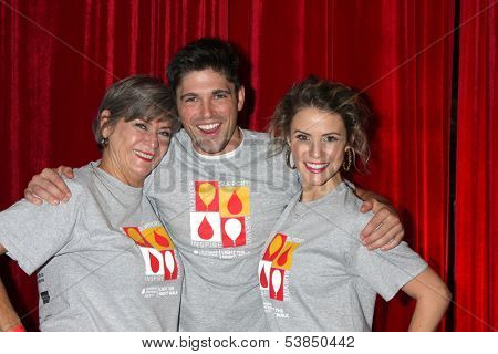 LOS ANGELES - OCT 6:  Char Griggs, Robert Adamson, Linsey Godfrey at the Light The Night The Walk to benefit the Leukemia-Lymphoma Society at Sunset-Gower Studios on October 6, 2013 in Los Angeles, CA
