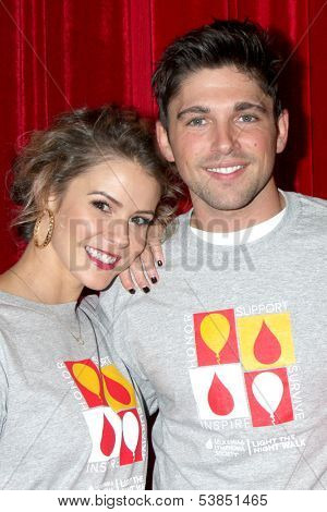 LOS ANGELES - OCT 6:  Linsey Godfrey, Robert Adamson at the Light The Night The Walk to benefit the Leukemia-Lymphoma Society at Sunset-Gower Studios on October 6, 2013 in Los Angeles, CA
