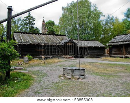 Ecological cabin In Skansen Park in Stockholm (Sweden)