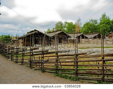 Ecological cabin In Skansen Park in Stockholm (Sweden)