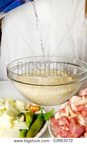 Preparing a pilaf