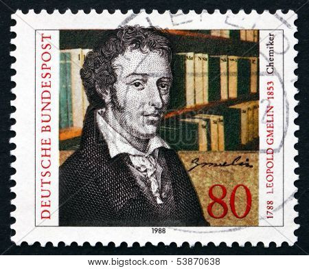 Postage Stamp Germany 1988 Leopold Gmelin, Chemist