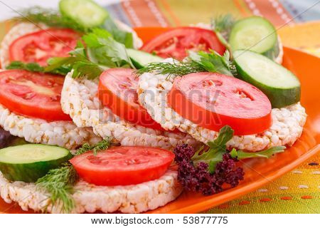 Puffed Rice Crackers Sandwiches