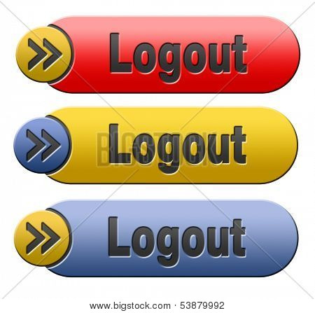 logout button or user or member logout banner