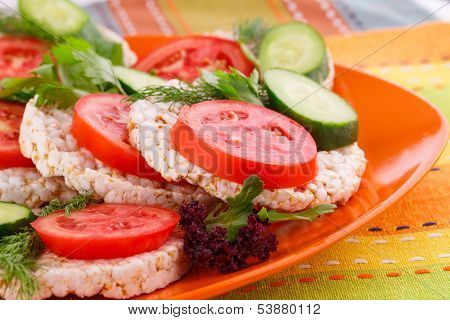 Puffed Rice Crackers Sandwiches