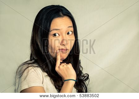 Girl with cute pose