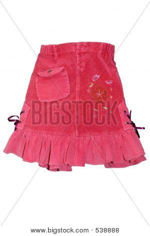 Los niños roja chica minifalda aislado