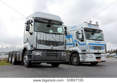Two Renault Premium 460 Trucks
