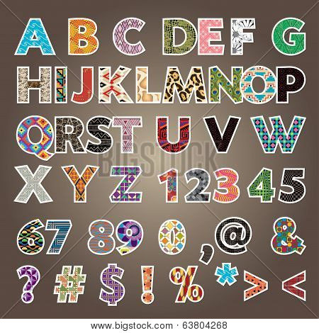 Font Vector Colorful Alphabet