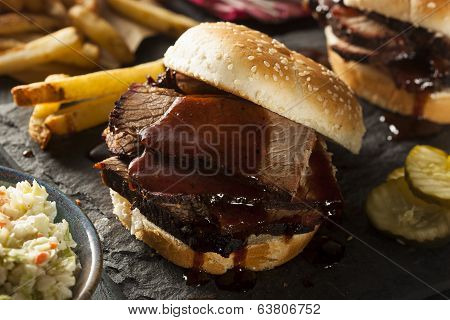 Smoked Barbecue Brisket Sandwich
