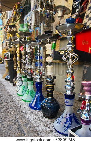 Hookahs At The Jaffa Flea Market
