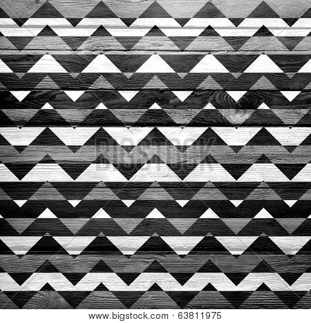 Vintage chevron pattern on wood