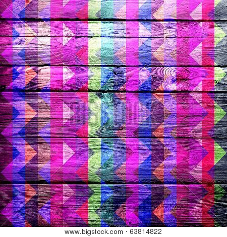 Colorful chevron wood texture