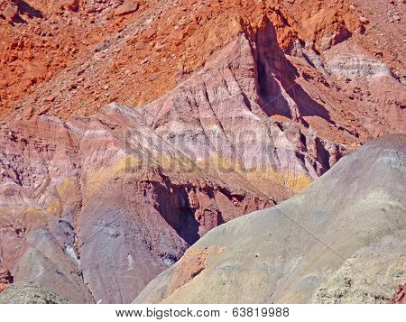 Colorful soil stratification