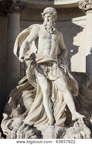 Oceanus in the Trevi Fountain