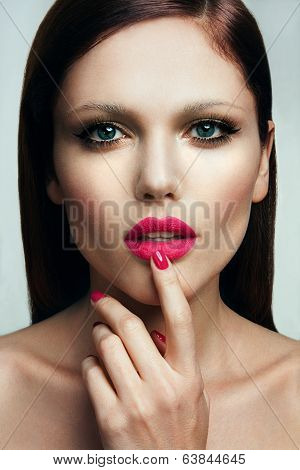 Close-up portrait of beautiful woman