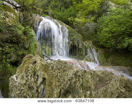 Waterfall Near The Beautiful Village Krushuna In Bulgaria