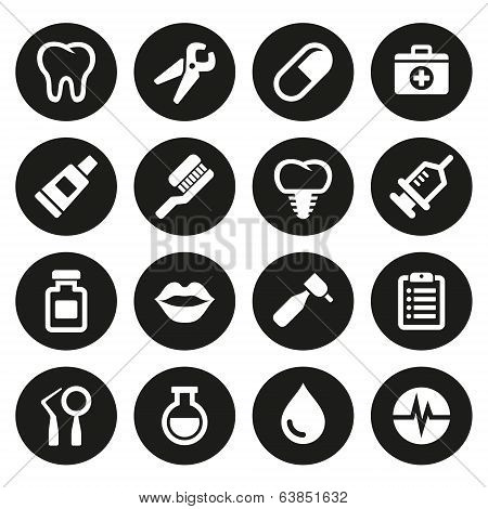 Dental icons set