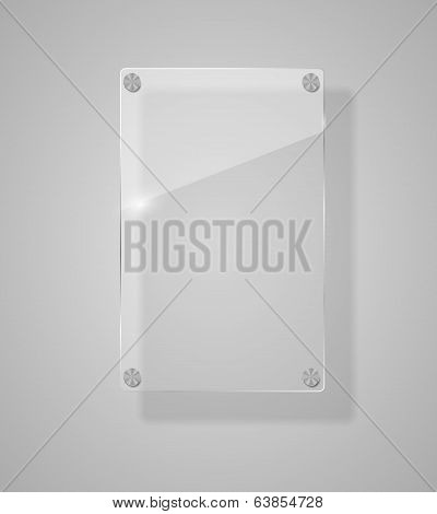Realistic Glass Frames. Vector Illustration