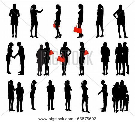 Person Vector Shell Out Set Silhouette People Vector & Photo (Free Trial) | Bigstock