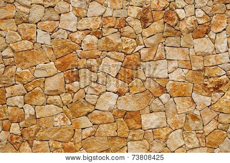 Old Wall, Built Of Rough Brick
