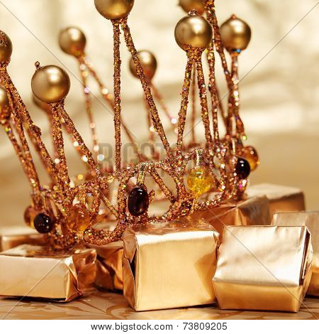 Gold Crown With Candies