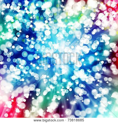 bright bokeh on a colored background
