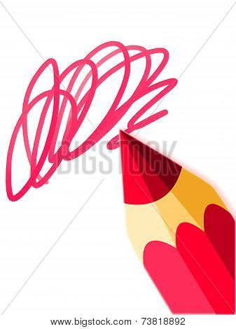 red pencil closeup