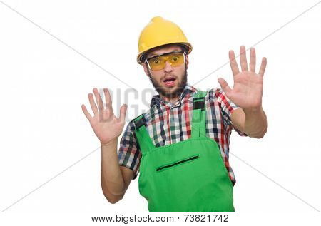 Industrial worker isolated on the white background
