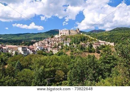 View of Brienza. Basilicata. Southern Italy.