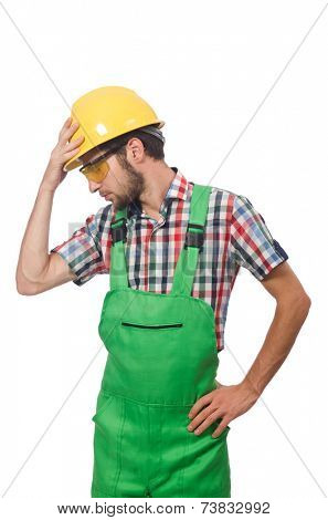 Industrial worker isolated on the white background