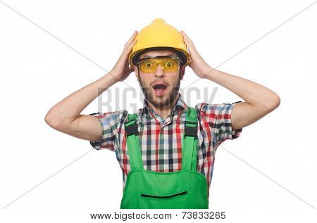Industrial worker isolated on the white background