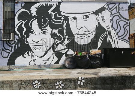 Mural art at East Williamsburg in Brooklyn