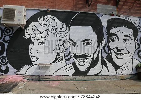 Mural art at East Williamsburg in Brooklyn