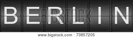 Berlin Written In Mecanical Letters