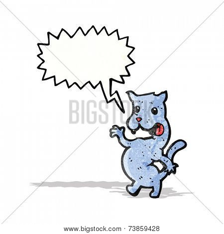 cartoon screeching cat
