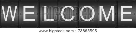 Welcome Written In Mecanical Letters