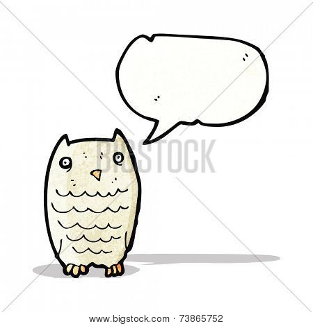 cartoon hooting owl
